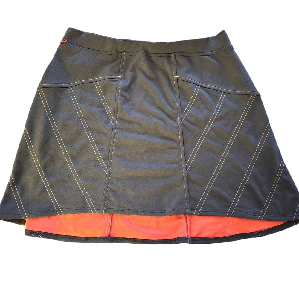 Title Nine Womens Merino Wool Blend Athletic Skort Gray Orange Size L Activewear